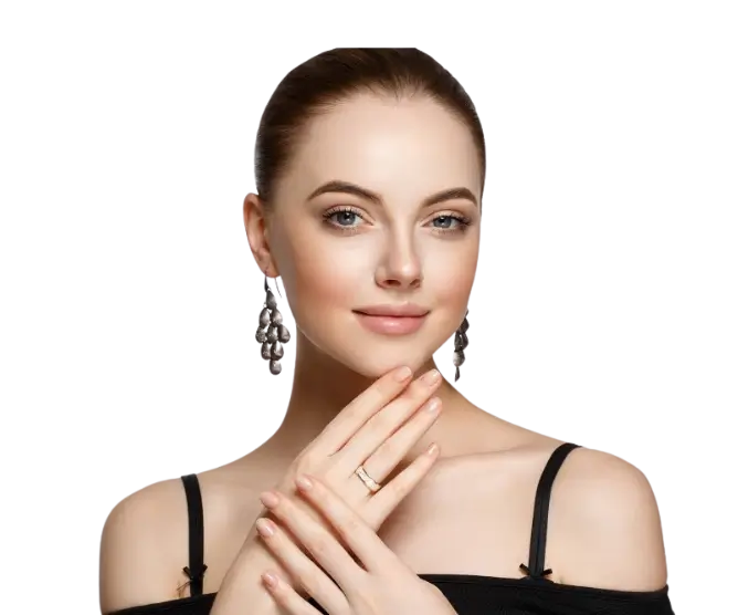 Model portrait improved with expert photo retouching techniques